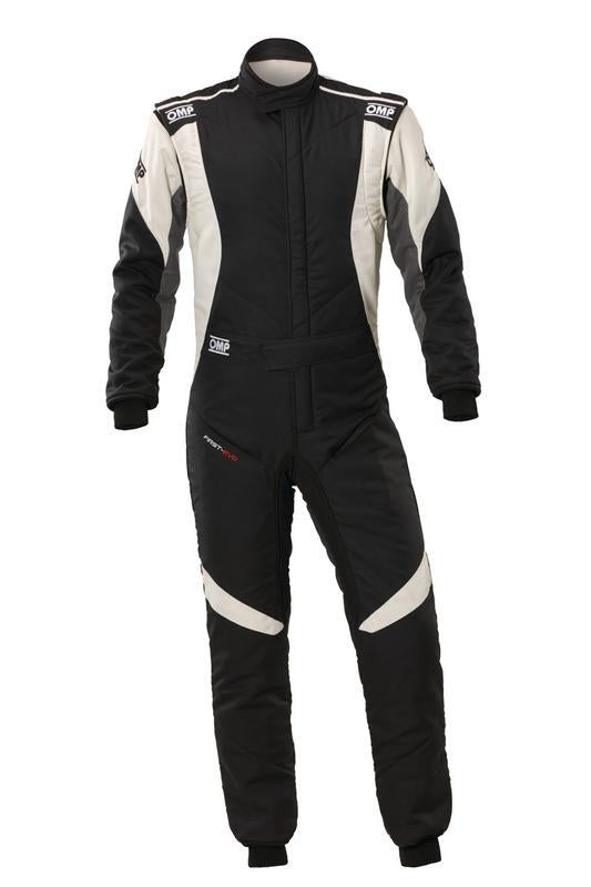 OMP FIRST EVO OVERALL my2025 FIA 8856-2018/SFI GRAY / BLACK SZ 42